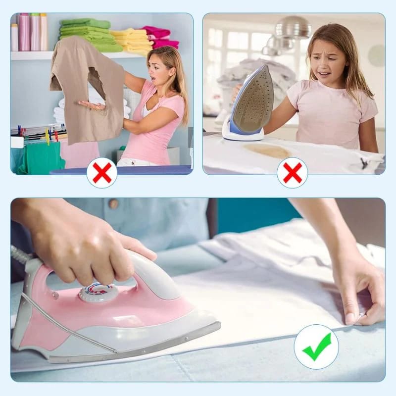 Teflon Iron Cover Protector | Non Stick Garments Care Cover For Iron | Heat Resistant Ironing Shoe for Clothes Protection - Premium Quality thumbnail 2