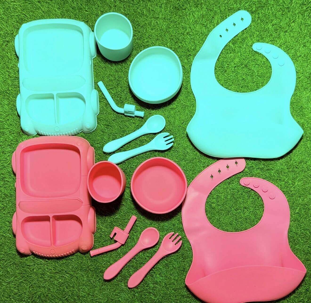 7 in 1 Silicone Feeding Set With Silicone Spoon Feeder Free🎉🥳 thumbnail 1