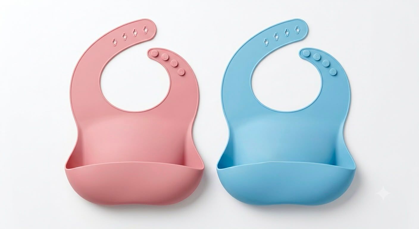 Silicone Baby Feeding Bib with Food Catcher – Waterproof Baby Bib thumbnail 1