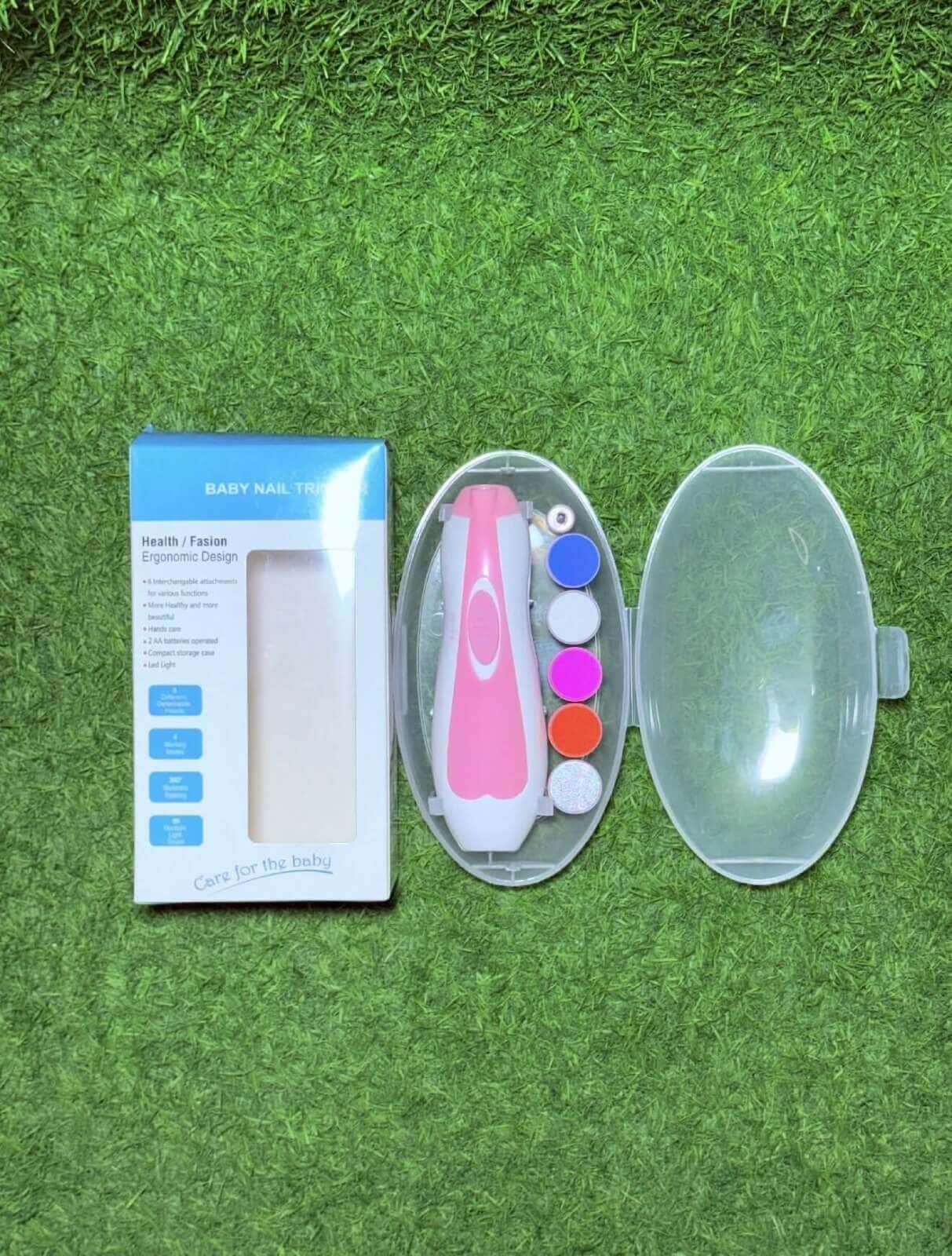 Safe Electric Baby Nail Trimmer & Polisher Kit with 6 Grinding Heads 💅👶 thumbnail 2