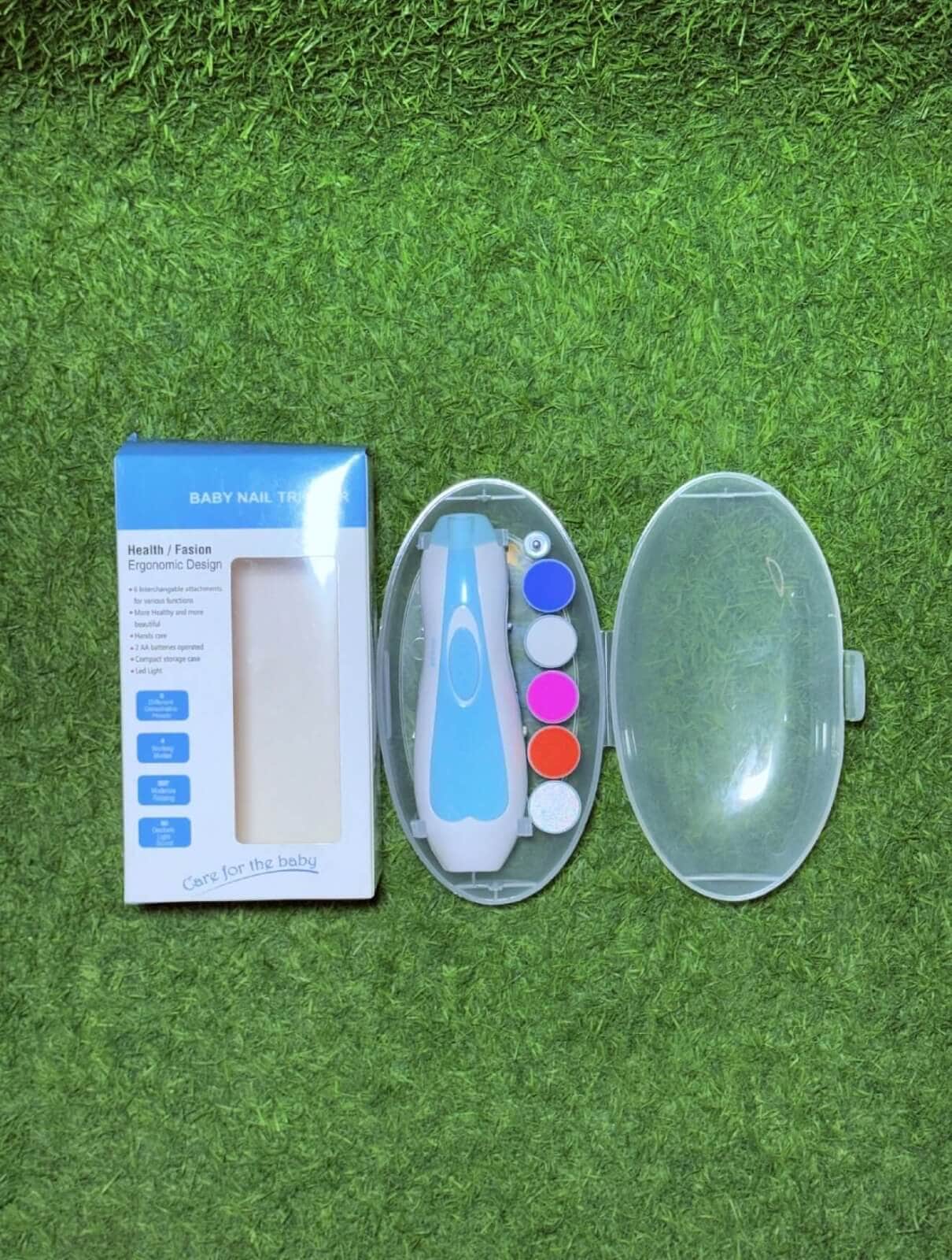 Safe Electric Baby Nail Trimmer & Polisher Kit with 6 Grinding Heads 💅👶 thumbnail 1