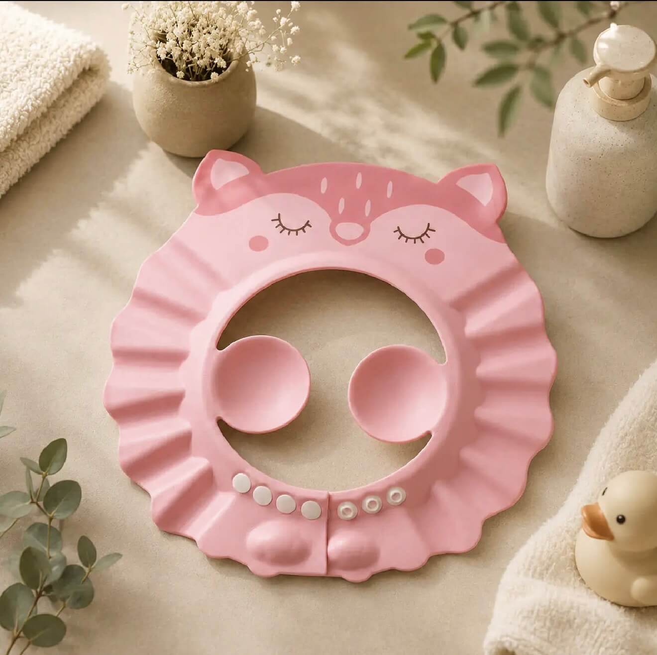 Baby Silicone Shower Cap for Kids | Adjustable Shampoo Bath Cap